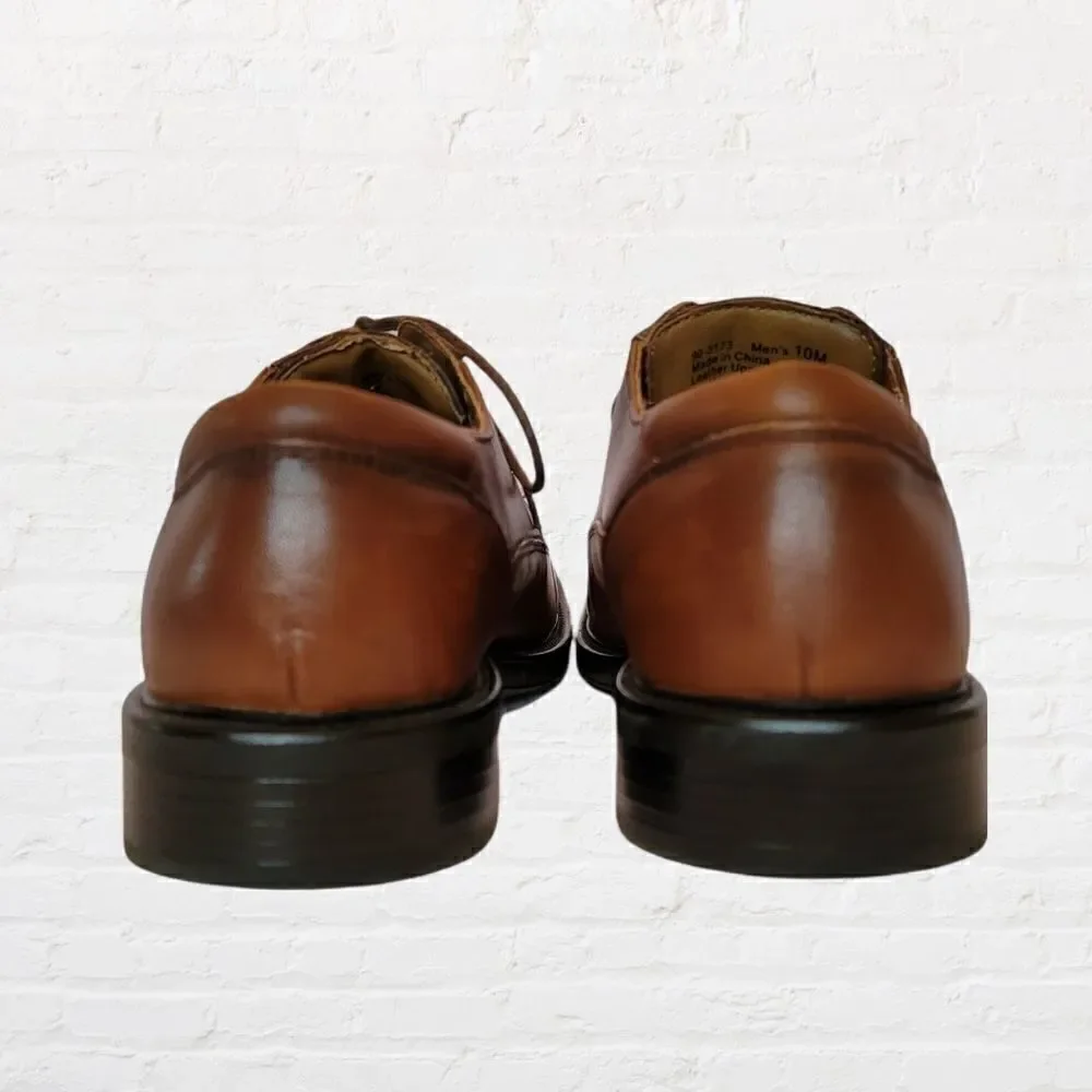 Dockers Men's Size 10 Brown Leather Square Toe Oxfords with Comfort Heels